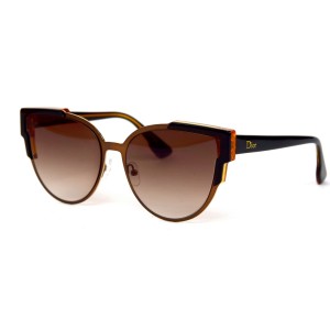 Christian Dior сонцезащитные очки 12385 коричневые с коричневой линзой 
