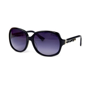 Christian Dior сонцезахисні окуляри 12401 чорні з бузковою лінзою 