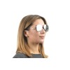 Женские сонцезащитные очки 9222 металлик с серой линзой 