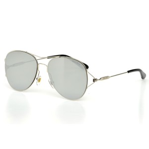 Жіночі сонцезахисні окуляри 9222 металік з сірою лінзою 