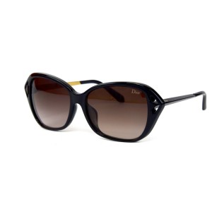 Christian Dior сонцезащитные очки 12414 чёрные с коричневой линзой 