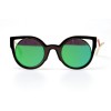Fendi сонцезащитные очки 11130 чёрные с зелёной линзой 