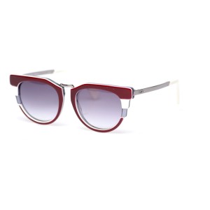 Fendi сонцезащитные очки 11493 бордовые с серой линзой 