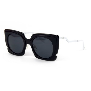 Fendi сонцезахисні окуляри 11808 чорні з сірою лінзою 