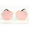 Жіночі сонцезахисні окуляри 9223 золоті з рожевою лінзою . Photo 2