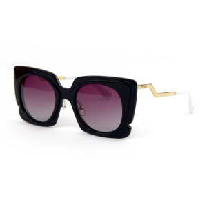 Fendi сонцезахисні окуляри 11810 чорні з рожевою лінзою 