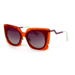 Fendi сонцезащитные очки 11813 оранжевые с розовой линзой 