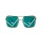 Fendi сонцезащитные очки 11815 зелёные с зеленой линзой . Photo 2
