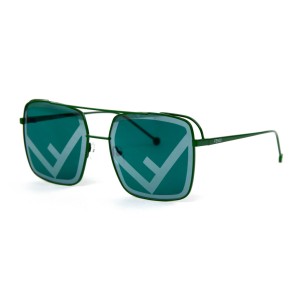 Fendi сонцезащитные очки 11815 зелёные с зеленой линзой 