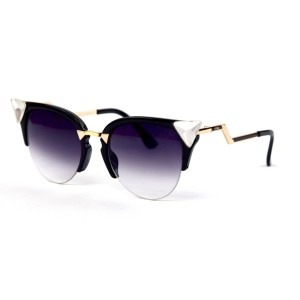 Fendi сонцезахисні окуляри 11817 чорні з фіолетовою лінзою 