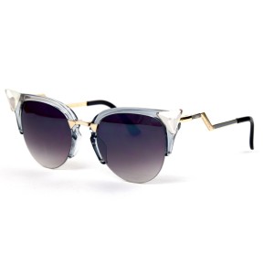 Fendi сонцезащитные очки 11818 серые с коричневой линзой 