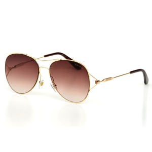 Женские сонцезащитные очки 9224 золотые с коричневой линзой 