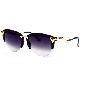 Fendi сонцезахисні окуляри 11819 чорні з фіолетовою лінзою 