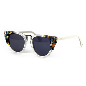 Fendi сонцезащитные очки 11820 белые с голубой линзой 