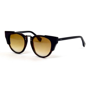 Fendi сонцезахисні окуляри 11825 леопардові з коричневою лінзою 