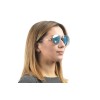 Жіночі сонцезахисні окуляри 9225 золоті з синьою лінзою 