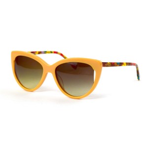 Fendi сонцезащитные очки 11832 бежевые с коричневой линзой 