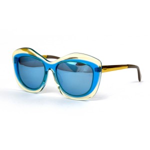 Fendi сонцезахисні окуляри 11835 блакитні з блакитною лінзою 