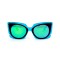 Fendi сонцезащитные очки 11836 розовые с голубой линзой . Photo 2