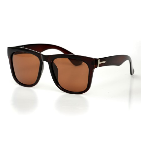 Чоловічі сонцезахисні окуляри 9162 коричневі з коричневою лінзою 
