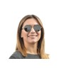 Женские сонцезащитные очки 9229 металлик с серой линзой 