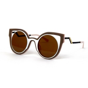 Fendi сонцезащитные очки 12045 серые с коричневой линзой 