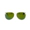Fendi сонцезащитные очки 12049 золотые с зелёной линзой . Photo 2