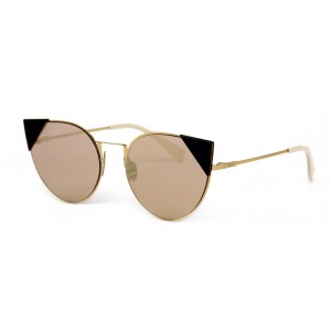 Fendi сонцезащитные очки 12157 золотые с розовой линзой 