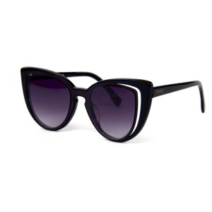 Fendi сонцезащитные очки 12159 чёрные с чёрной линзой 