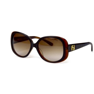 Fendi сонцезахисні окуляри 12161 коричневі з коричневою лінзою 