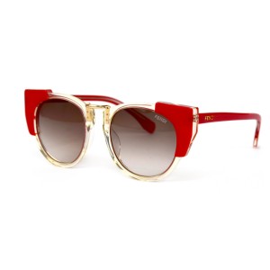 Fendi сонцезахисні окуляри 12162 червоні з коричневою лінзою 