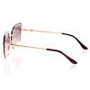 Женские сонцезащитные очки 10075 золотые с коричневой линзой 