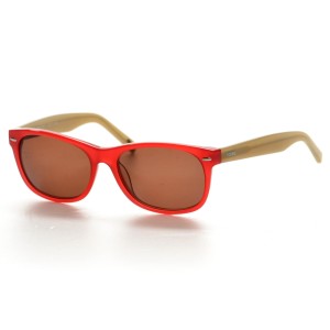 Fossil сонцезащитные очки 9781 красные с коричневой линзой 