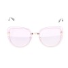 Жіночі сонцезахисні окуляри 10076 золоті з рожевою лінзою 