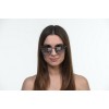 Жіночі сонцезахисні окуляри 10076 золоті з рожевою лінзою 