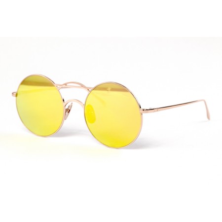 Gentle Monster сонцезахисні окуляри 11607 золоті з бежевою лінзою 