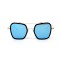 Gentle Monster сонцезащитные очки 11969 чёрные с синий линзой . Photo 2