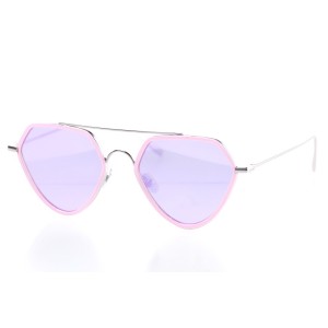 Женские сонцезащитные очки 10079 розовые с розовой линзой 