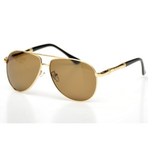 Gucci сонцезахисні окуляри 9689 золоті з коричневою лінзою 