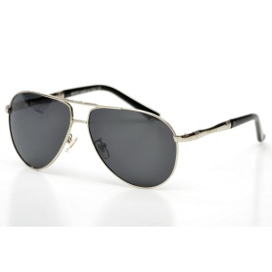 Gucci сонцезащитные очки 9690 металлик с чёрной линзой 