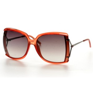 Gucci сонцезащитные очки 9827 красные с коричневой линзой 