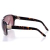 Gucci сонцезащитные очки 10048 чёрные с коричневой линзой 