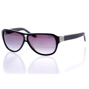 Gucci сонцезащитные очки 10049 чёрные с серой линзой 