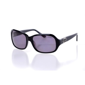 Gucci сонцезащитные очки 10051 чёрные с чёрной линзой 