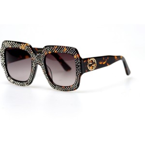Gucci сонцезащитные очки 11164 коричневые с коричневой линзой 