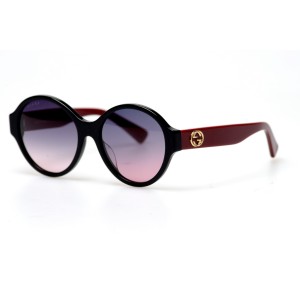 Gucci сонцезащитные очки 11166 чёрные с коричневой линзой 