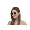 Женские сонцезащитные очки 10082 чёрные с фиолетовой линзой 