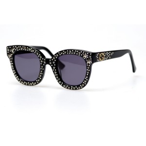 Gucci сонцезащитные очки 11211 чёрные с чёрной линзой 