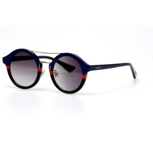 Gucci сонцезащитные очки 11217 синие с чёрной линзой 