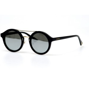 Gucci сонцезащитные очки 11218 чёрные с ртутной линзой 
